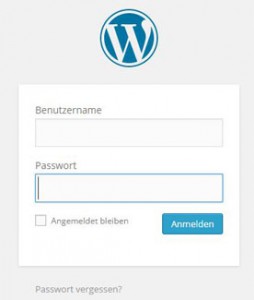 Login wordpress admin-bereich