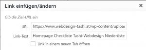Link einfügen in WordPress