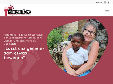 Homepage erstellen Harambee Verein
